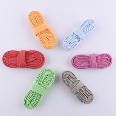 12 mm plat gebreide katoenen kabel ISO14001 gekleurd macramesnoer