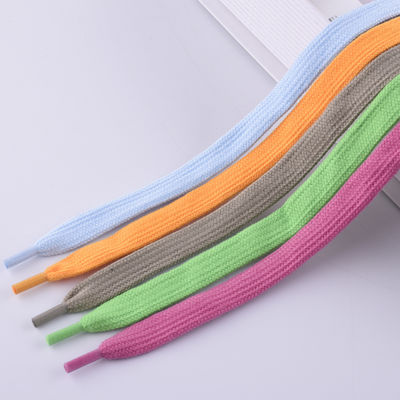 12 mm plat gebreide katoenen kabel ISO14001 gekleurd macramesnoer