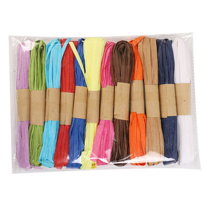 Eco-vriendelijk 10m papier touw donkerblauw gedraaid Raffia koord ISO9001