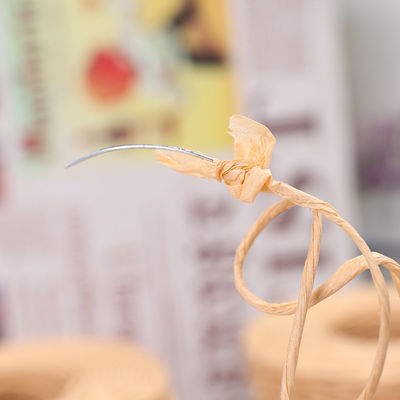 Beige gekleurde Raffia kabel 150m lengte ambachtelijk bruin papier touw