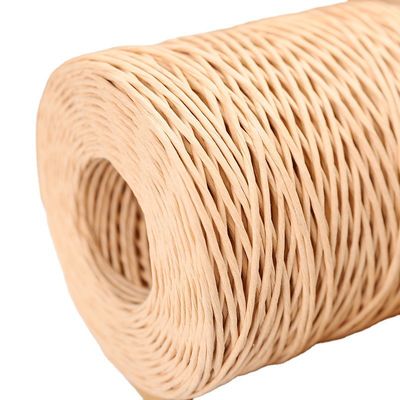 Beige gekleurde Raffia kabel 150m lengte ambachtelijk bruin papier touw