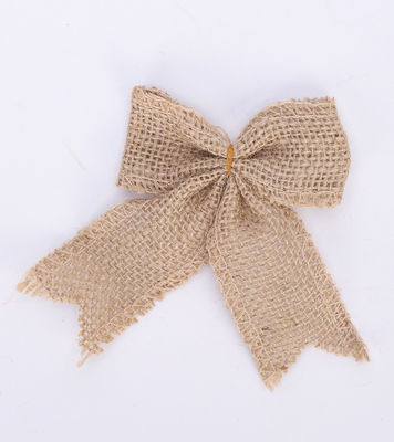 8cm*11cm Jute Ribbon Bow Groen Roos Decoratieve Burlap Ribbon Bow