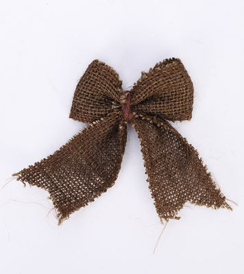 8cm*11cm Jute Ribbon Bow Groen Roos Decoratieve Burlap Ribbon Bow