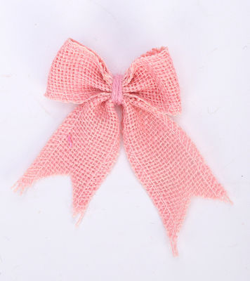 8cm*11cm Jute Ribbon Bow Groen Roos Decoratieve Burlap Ribbon Bow