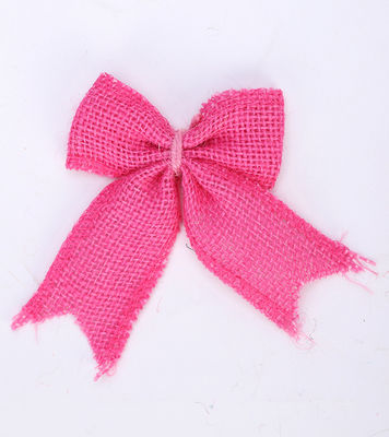 8cm*11cm Jute Ribbon Bow Groen Roos Decoratieve Burlap Ribbon Bow