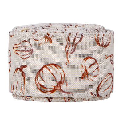 Dankzeggingsdag gedrukt lap lint 63mm gepersonaliseerd katoen lint