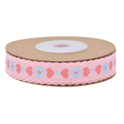 Jacquard 12 mm bloemenband met draad ISO14001 Vintage bloemenband