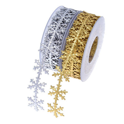 25mm Ultrasone sneeuwband voor kerstboom zilveren goudkleur