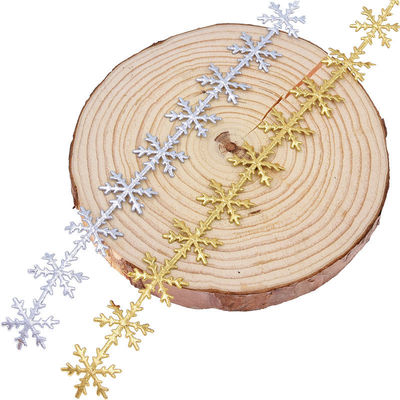 25mm Ultrasone sneeuwband voor kerstboom zilveren goudkleur