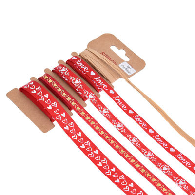 4mm 10mm 15mm gedrukt polyester lint Custom gedrukt lint met logo