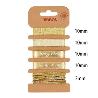 ODM polyester lint 2mm 10mm 15mm kerstcadeau wrap lint