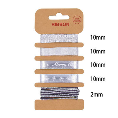 ODM polyester lint 2mm 10mm 15mm kerstcadeau wrap lint