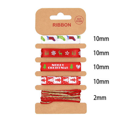 ODM polyester lint 2mm 10mm 15mm kerstcadeau wrap lint