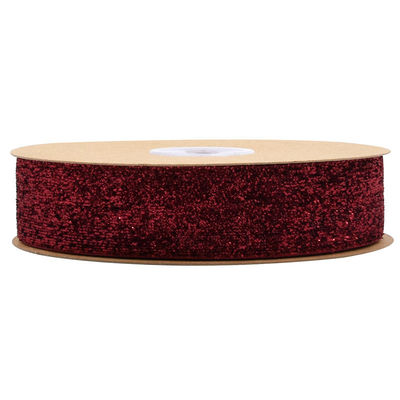 25mm Glinster Glitter Velvet Ribbon Gekleurd Olijfolie Groen Velvet Ribbon