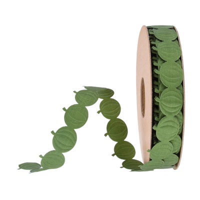 18mm * 15y Ultrasone pompoen bedraad lint voor Halloween decoratie