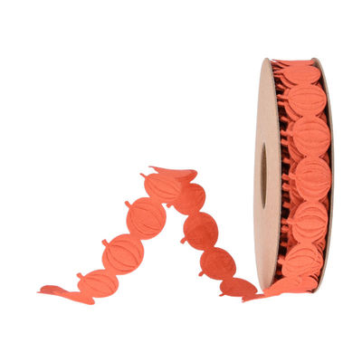18mm * 15y Ultrasone pompoen bedraad lint voor Halloween decoratie