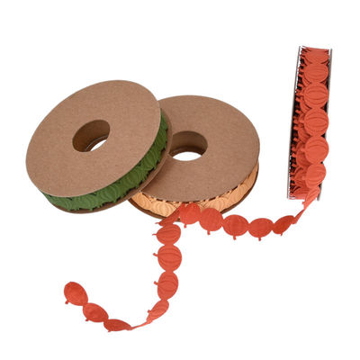 18mm * 15y Ultrasone pompoen bedraad lint voor Halloween decoratie