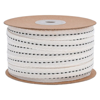 10mm*50y katoenen gebreide rand lint ISO9001 Custom katoenen lint