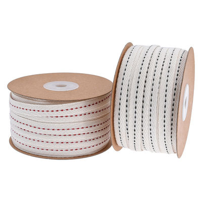 10mm*50y katoenen gebreide rand lint ISO9001 Custom katoenen lint