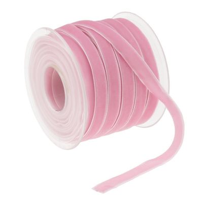 10mm*20Y elastisch fluwelen lint Roze fluwelen draadband ISO9001