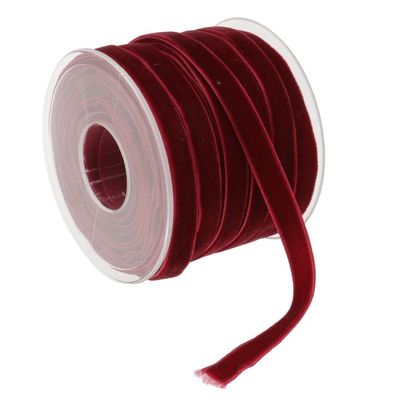 10mm*20Y elastisch fluwelen lint Roze fluwelen draadband ISO9001