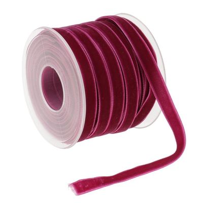 10mm*20Y elastisch fluwelen lint Roze fluwelen draadband ISO9001