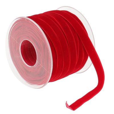 10mm*20Y elastisch fluwelen lint Roze fluwelen draadband ISO9001