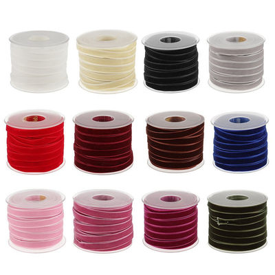 10mm*20Y elastisch fluwelen lint Roze fluwelen draadband ISO9001