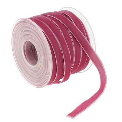 10mm*20Y elastisch fluwelen lint Roze fluwelen draadband ISO9001
