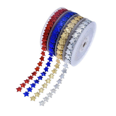 15mm*15m Ultrasone ster draadloos lint Plain Pattern Jacquard Ribbon