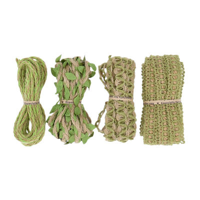 Bladgroen, donkergroen, van een bol 2 mm-15 mm*10y, van jute