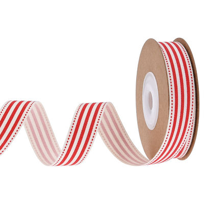15 mm * 3y kerstcadeau lint gedrukt wit katoen lint voor cadeautjes