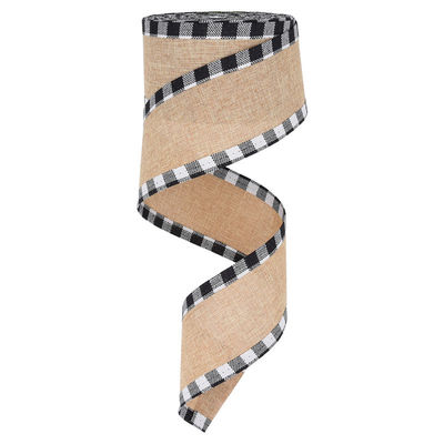 40 mm &amp; 63 mm*10y Jute Gattice Ribbon Biodegradable Gattice Burlap Ribbon