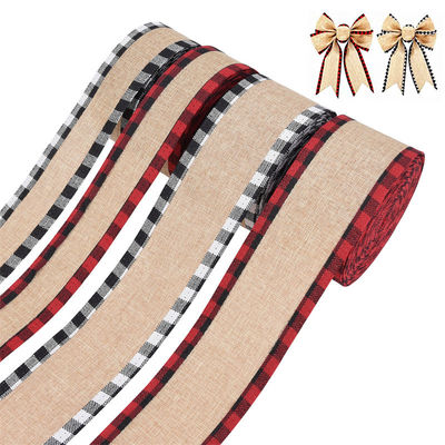 40 mm &amp; 63 mm*10y Jute Gattice Ribbon Biodegradable Gattice Burlap Ribbon