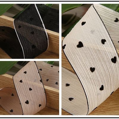 3 kleuren gestreept lint 40mm hart gedrukt polyester lint OEM Eco Friendly