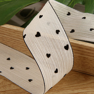 3 kleuren gestreept lint 40mm hart gedrukt polyester lint OEM Eco Friendly