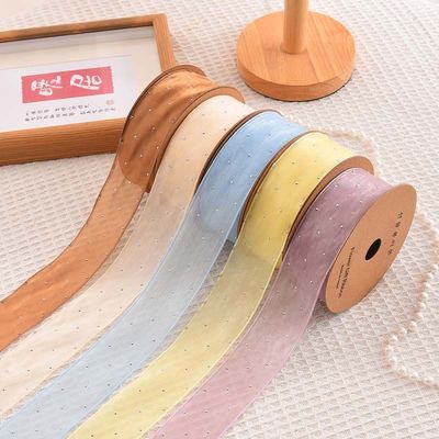 4cm*18m Schitterend Diamant Polyester Organza Ribbon High Quality Gift Ribbon