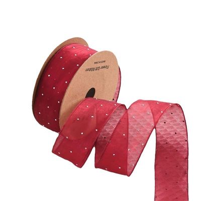 4cm*18m Schitterend Diamant Polyester Organza Ribbon High Quality Gift Ribbon