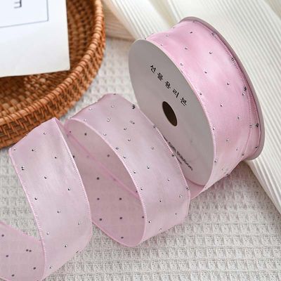4cm*18m Schitterend Diamant Polyester Organza Ribbon High Quality Gift Ribbon