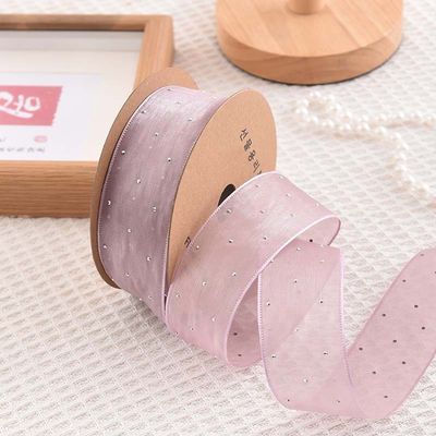 4cm*18m Schitterend Diamant Polyester Organza Ribbon High Quality Gift Ribbon