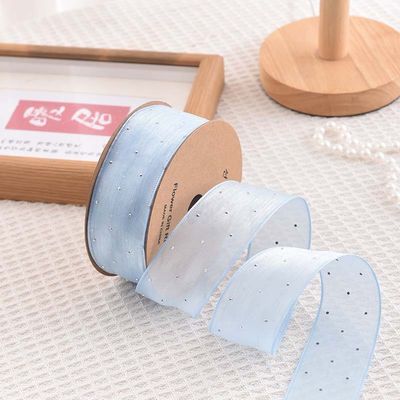 4cm*18m Schitterend Diamant Polyester Organza Ribbon High Quality Gift Ribbon