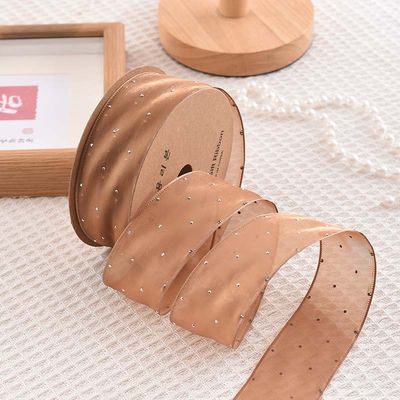 4cm*18m Schitterend Diamant Polyester Organza Ribbon High Quality Gift Ribbon