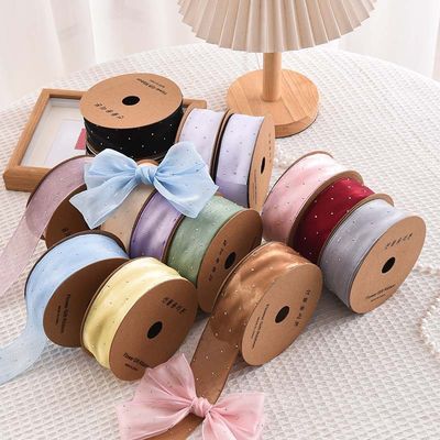 4cm*18m Schitterend Diamant Polyester Organza Ribbon High Quality Gift Ribbon