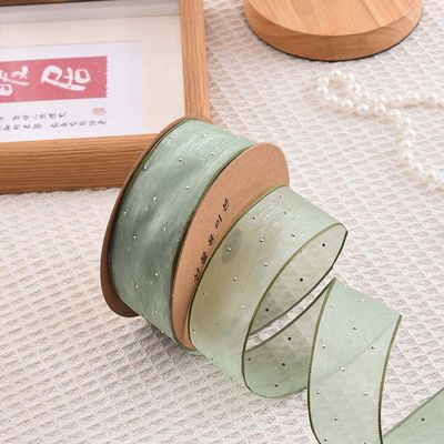 4cm*18m Schitterend Diamant Polyester Organza Ribbon High Quality Gift Ribbon