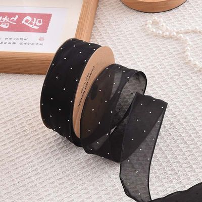 4cm*18m Schitterend Diamant Polyester Organza Ribbon High Quality Gift Ribbon