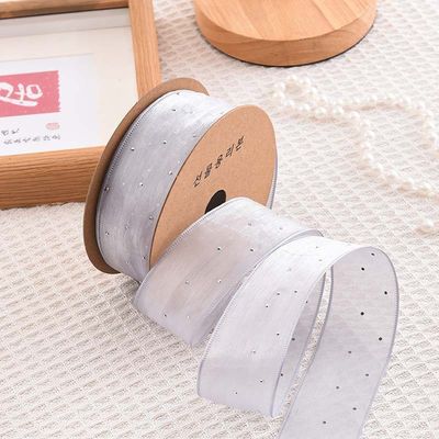 4cm*18m Schitterend Diamant Polyester Organza Ribbon High Quality Gift Ribbon