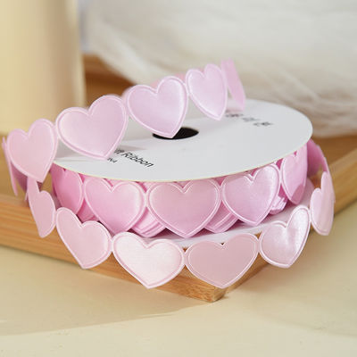 1.5cm*9m 2.5cm*9m Hartvorm Valentijnsdag Polyester Gift Ribbon Voor Luxe Gift Packaging