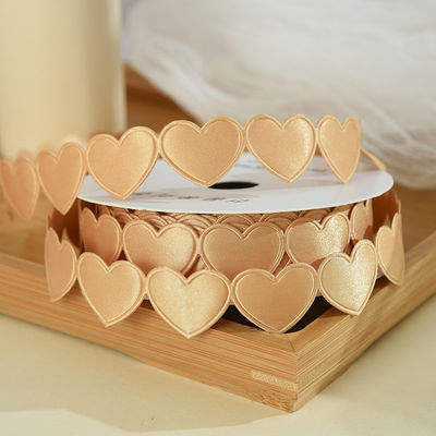 1.5cm*9m 2.5cm*9m Hartvorm Valentijnsdag Polyester Gift Ribbon Voor Luxe Gift Packaging