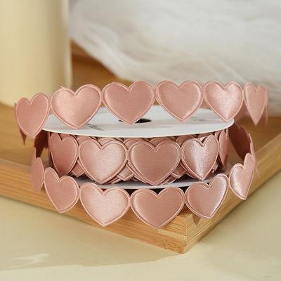 1.5cm*9m 2.5cm*9m Hartvorm Valentijnsdag Polyester Gift Ribbon Voor Luxe Gift Packaging