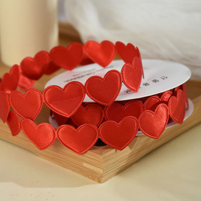 1.5cm*9m 2.5cm*9m Hartvorm Valentijnsdag Polyester Gift Ribbon Voor Luxe Gift Packaging